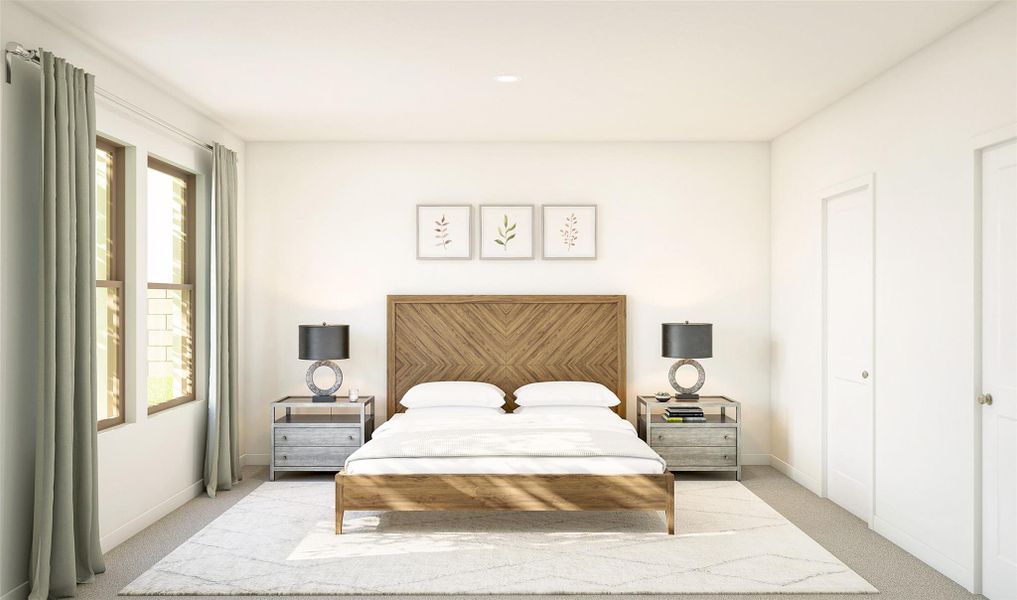 Spacious primary suite (*Artist rendering used for illustration purposes only.) Spacious primary suite (*Artist rendering used for illustration purposes only.)