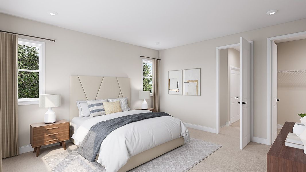 Representative furnished interior of a home built from the Sparrow by Tri Pointe Homes in Archer Row, Charlotte (Image 11).