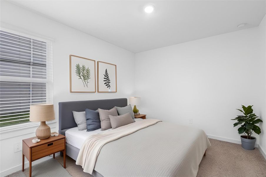 Bedroom #2 - Located in the front of the home.( Virtually staged)