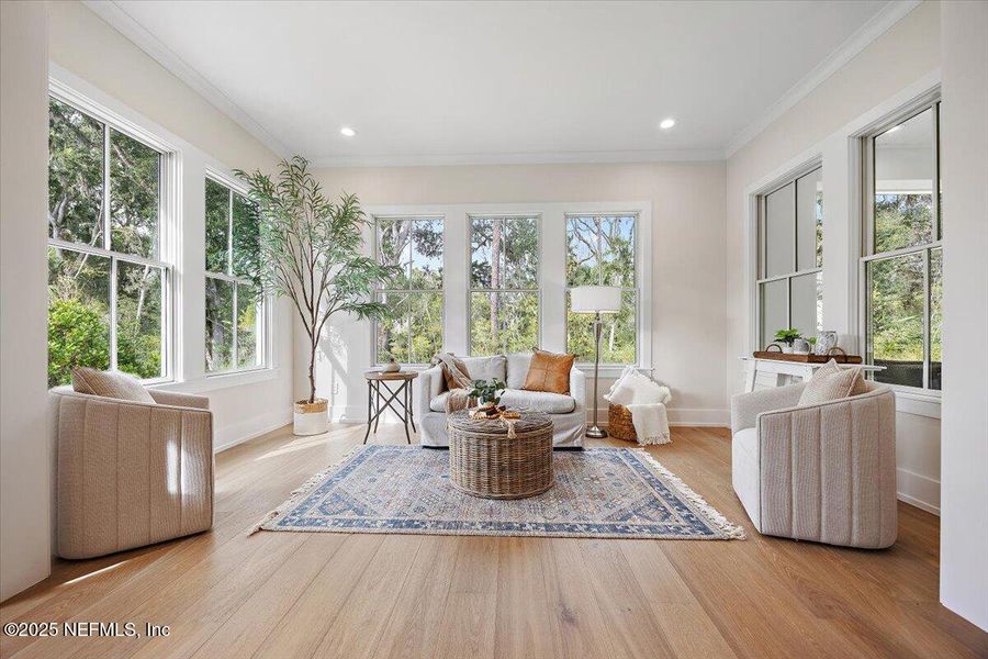 Furnished interior view inside a new home in River Landing at Nocatee (DF Luxury Homes), Ponte Vedra (Image 14). Furnished interior view inside a new home in River Landing at Nocatee (DF Luxury Homes), Ponte Vedra (Image 14).