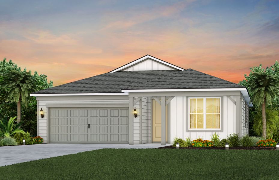 Representative exterior photo of a completed home built from the Highgate by Pulte Homes in Seminole Palms, Palm Coast, FL (Image 26).