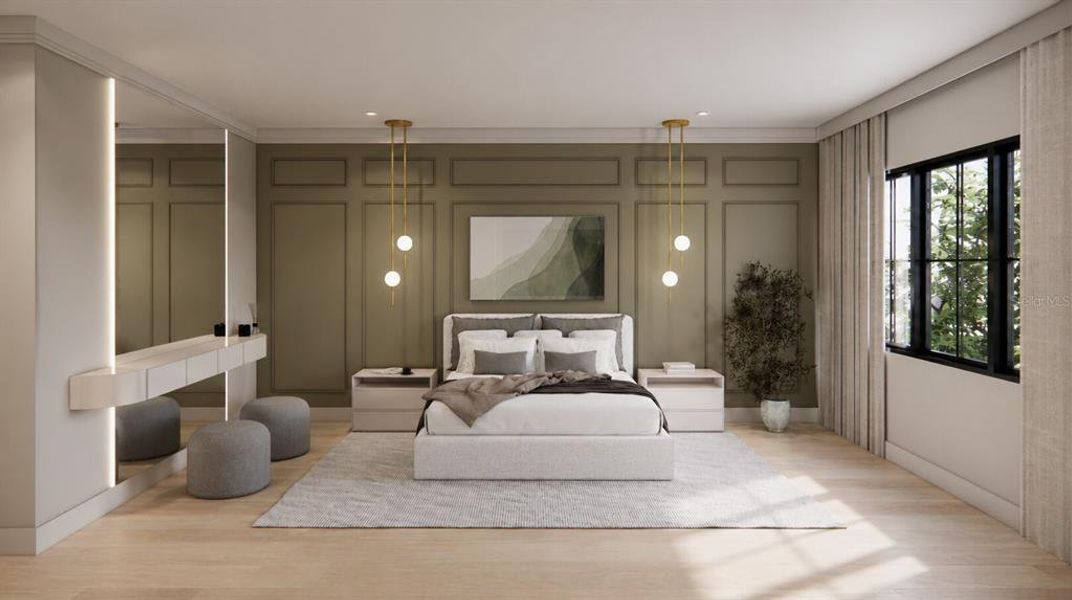 Furnished interior view inside a new home in , Orlando (Image 11).