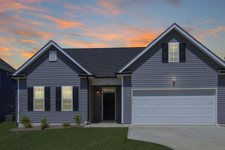 Representative exterior photo of a completed home built from the Nicklaus by RiverWILD Homes in Riverwood Ranch, Clayton, NC (Image 18).