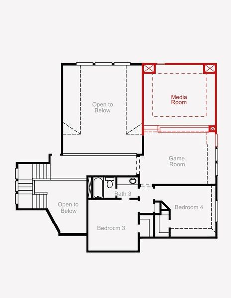 2D floor plan layout of this home in Valencia, Manvel, TX (Image 3).