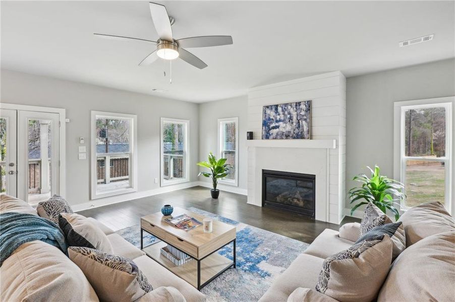 Furnished interior view inside a new home in , Atlanta (Image 8). Furnished interior view inside a new home in , Atlanta (Image 8).