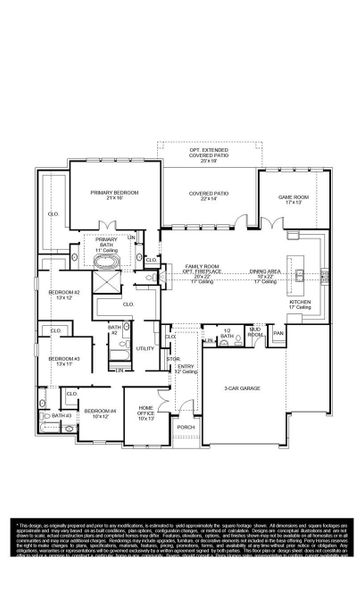 2D floor plan layout of this home in Fulshear Lakes, Fulshear, TX (Image 4). 2D floor plan layout of this home in Fulshear Lakes, Fulshear, TX (Image 4).