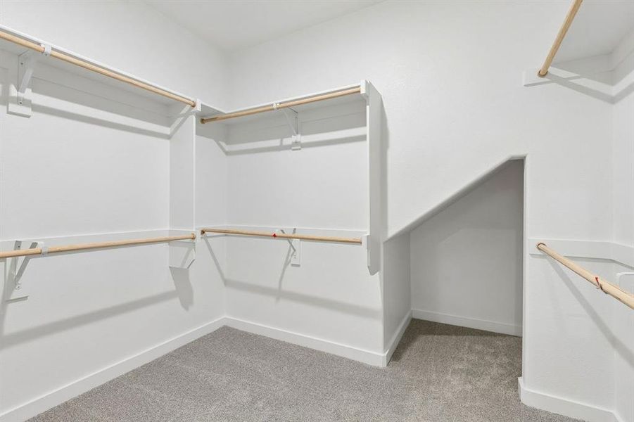 Primary Closet in the Winters home plan by Trophy Signature Homes – REPRESENTATIVE PHOTO