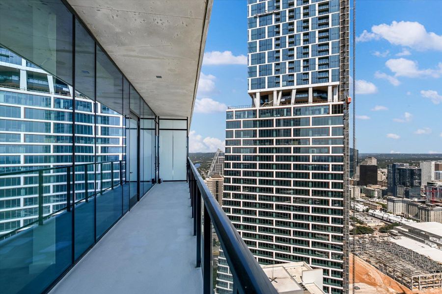 Photos shown are of the same floor plan three floors higher.