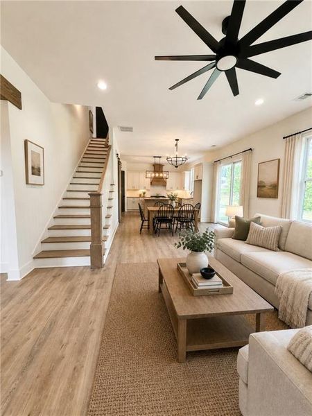 Furnished interior view inside a new home in , Dallas (Image 5).