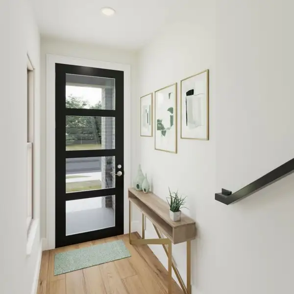 Representative furnished interior of a home built from the Palmer by Cadence Homes in Linkside Las Colinas, Irving (Image 6).