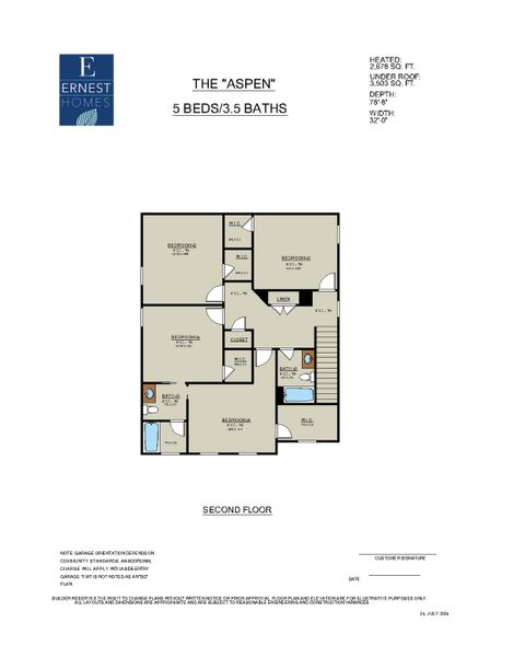 Aspen 2nd floor plan
