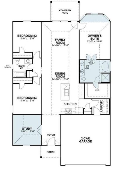 2D floor plan layout of this home in Magnolia Ridge, Magnolia, TX (Image 4).
