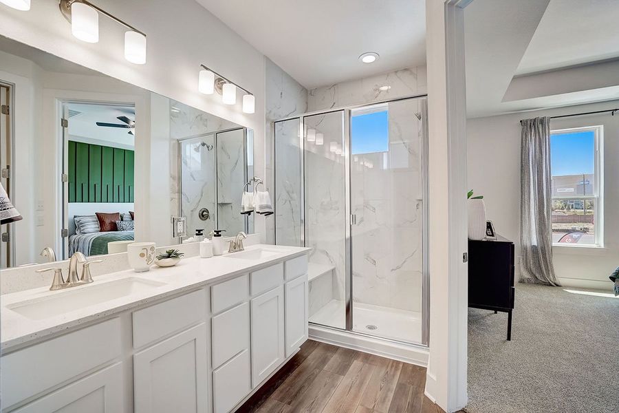Representative furnished interior of a home built from the Comal by Pacesetter Homes in Avery Centre, Round Rock (Image 25).