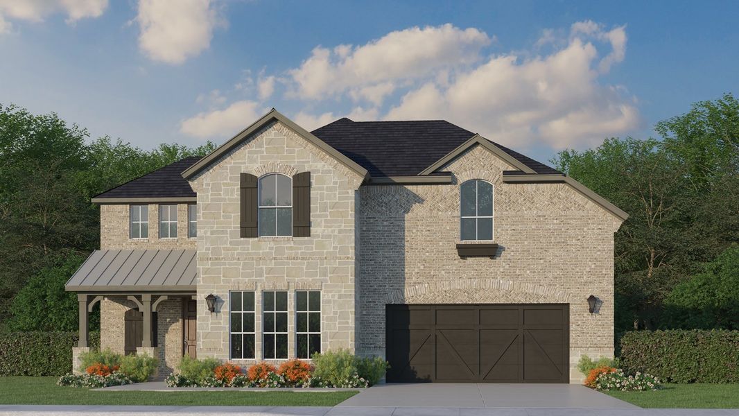 Plan 1687 Elevation C with Stone