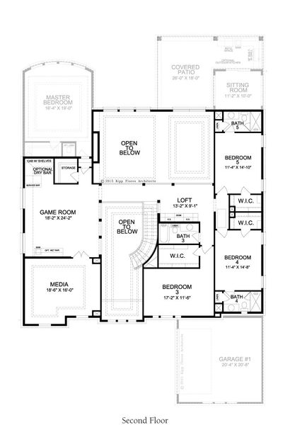 2D floor plan layout for the Carmichael by Landon Homes in Fields - Brookside North, Frisco, TX (Image 4). 2D floor plan layout for the Carmichael by Landon Homes in Fields - Brookside North, Frisco, TX (Image 4).
