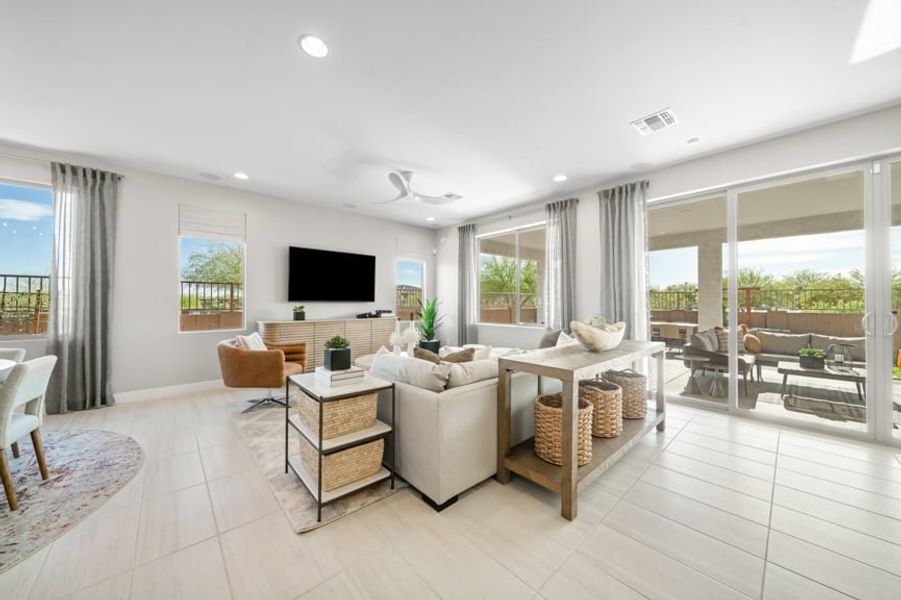 Representative furnished interior of a home built from the Sunrise by Taylor Morrison in Ovation at Meridian 55+, Queen Creek (Image 4).