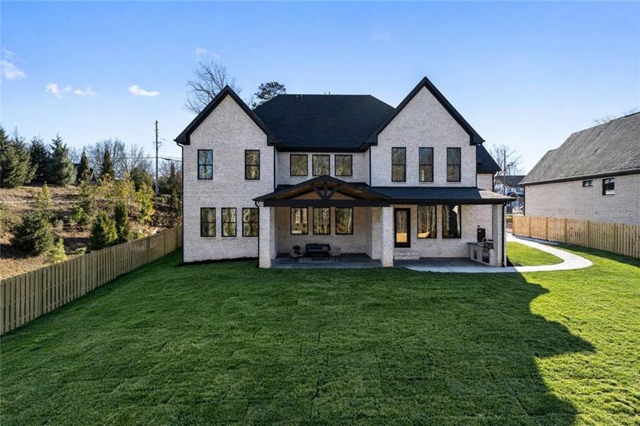 Exterior details and patio area of a home in , Suwanee (Image 4).