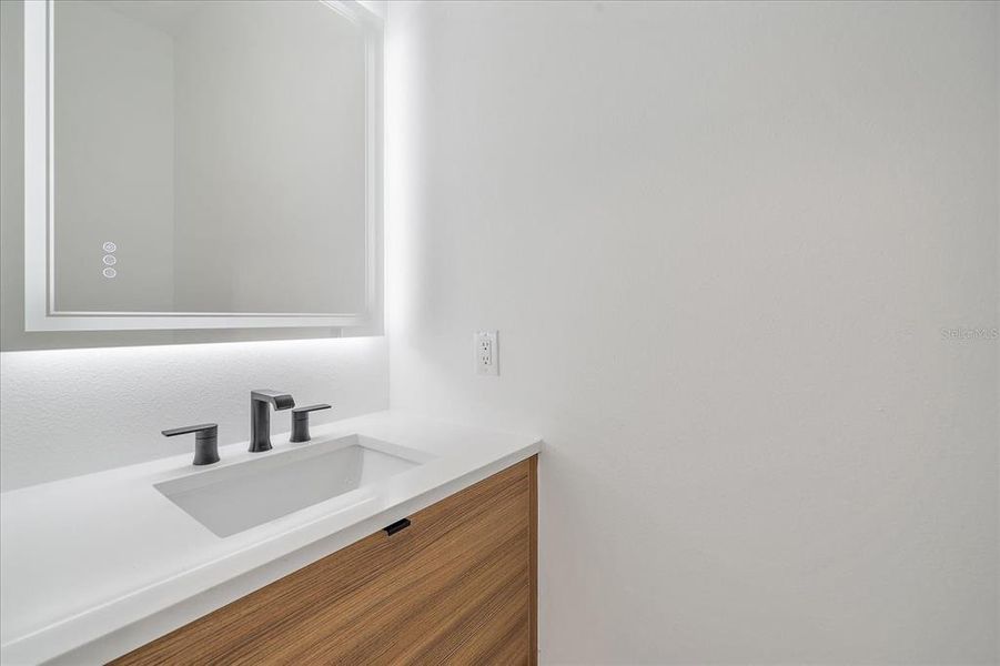 HALF bath off of the living room area