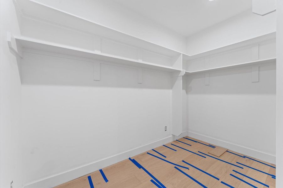 Large upstairs closet. Large upstairs closet.