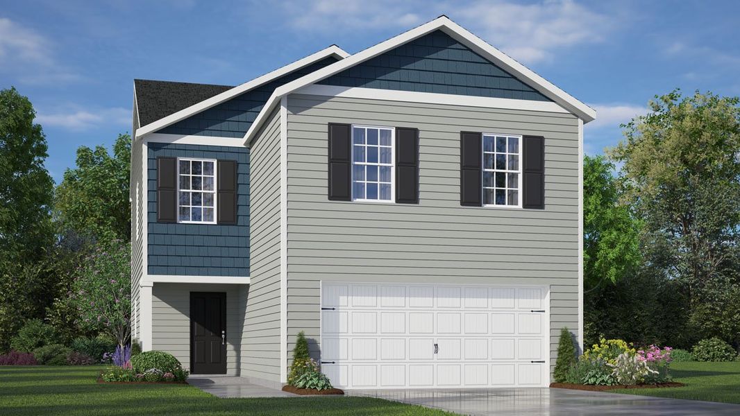 Representative exterior photo of a completed home built from the Aisle by D.R. Horton in Willow Mill, Thomasville, NC (Image 2).