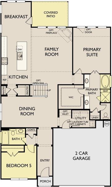 2D floor plan layout of this home in Berry Creek Highlands, Georgetown, TX (Image 3). 2D floor plan layout of this home in Berry Creek Highlands, Georgetown, TX (Image 3).