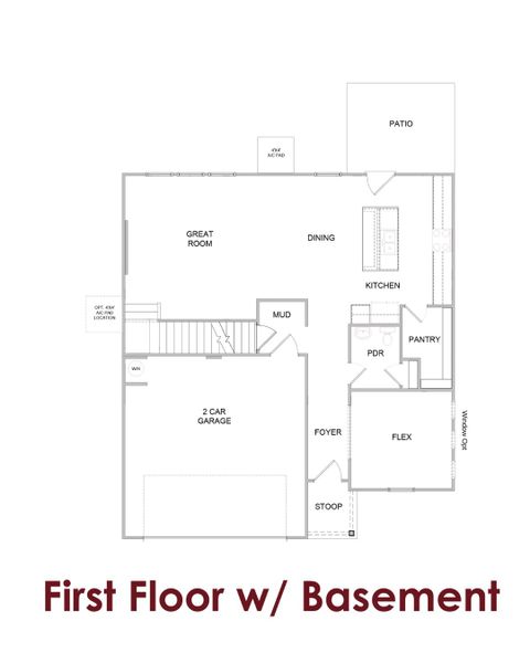 2D floor plan layout for the Briar by Chafin Communities in Greenefield, Cartersville, GA (Image 4).