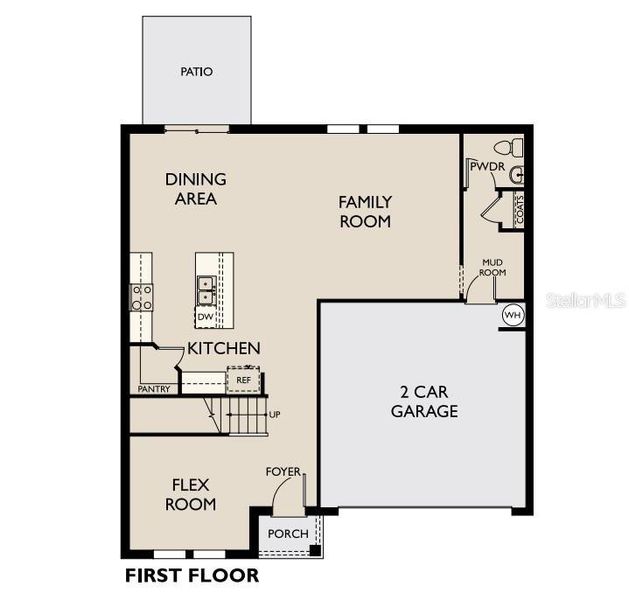 2D floor plan layout of this home in Oakfield Lakes, Parrish, FL (Image 3).