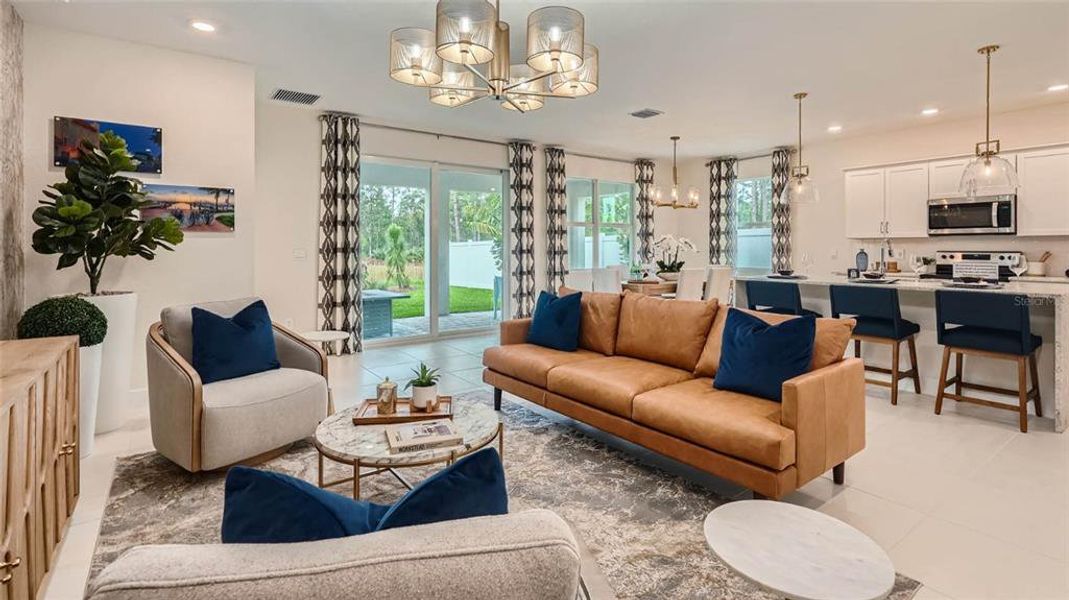 Furnished interior view inside a new home in Mockingbird Reserve at Winding Oaks, Ocala (Image 6).