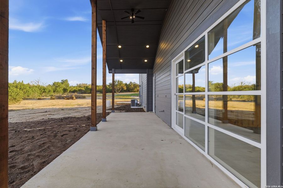 Exterior details and patio area of a home in , Fischer (Image 27).