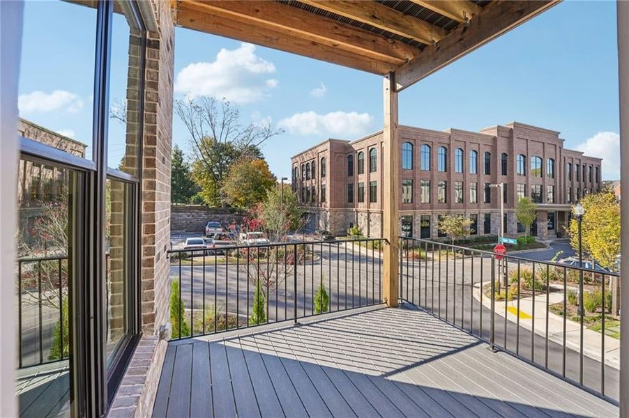 View of wooden terrace View of wooden terrace