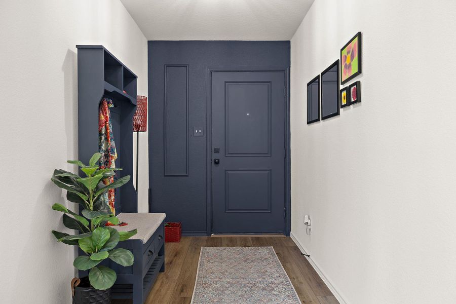 Welcoming foyer with a clean, modern feel. Welcoming foyer with a clean, modern feel.