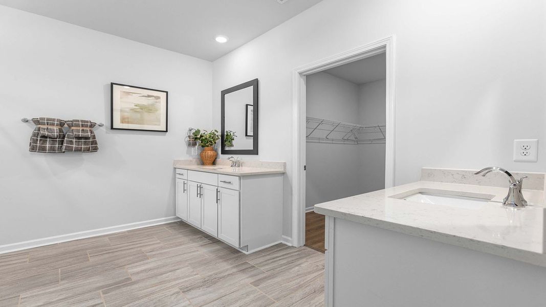 Furnished interior view inside a new home in The Villas at Kinsley, Jamestown (Image 27).