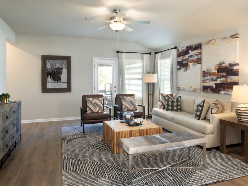 Furnished interior view inside a new home in Big Sky Ranch - Reserve Collection, Dripping Springs (Image 5).