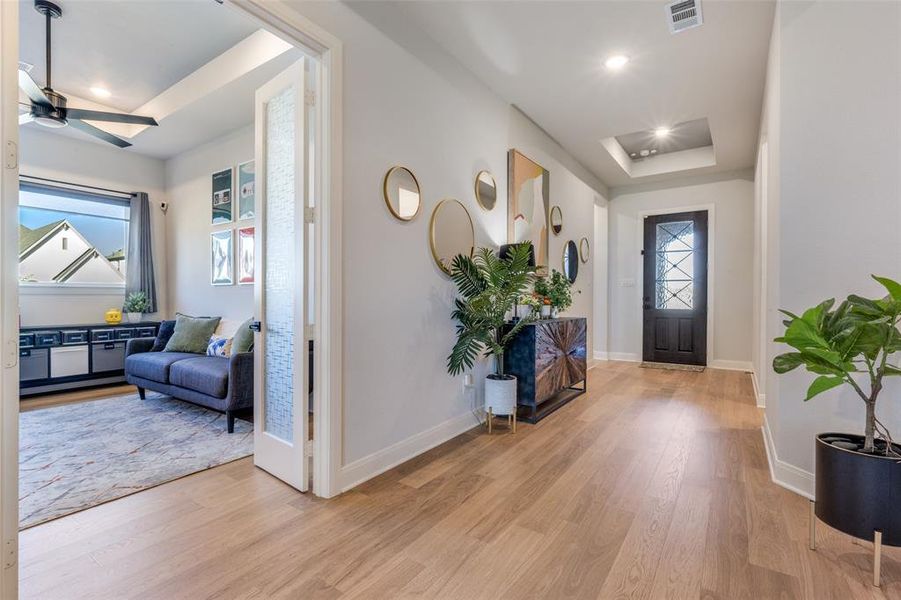 Furnished interior view inside a new home in Pecan Square - Estates, Northlake (Image 12).