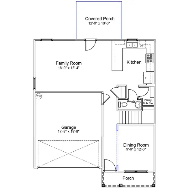 2D floor plan layout of this home in River Tide Farms, Bolivia, NC (Image 3).