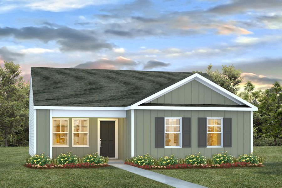 Representative exterior photo of a completed home built from the CURTIS by D.R. Horton in Auberon Woods, Conway, SC (Image 23).