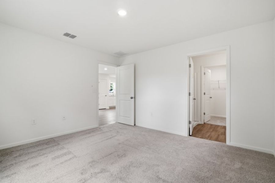 A room with white doors.