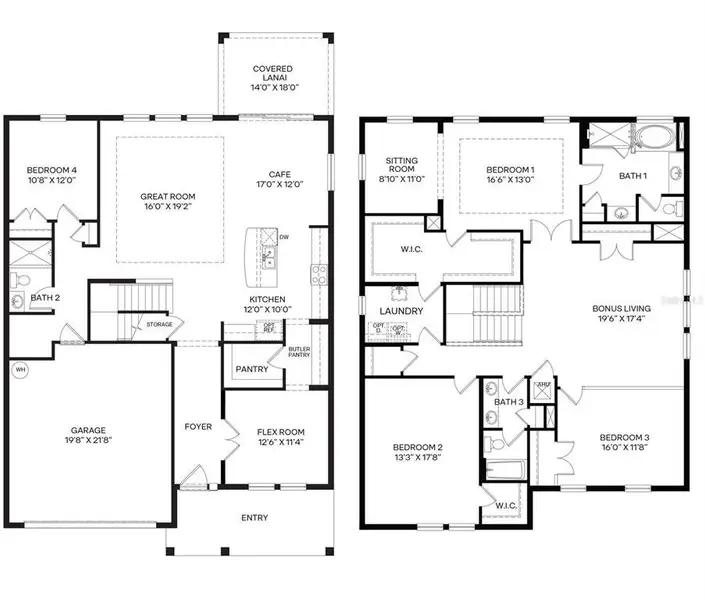 2D floor plan layout of this home in , Lakeland, FL (Image 2). 2D floor plan layout of this home in , Lakeland, FL (Image 2).