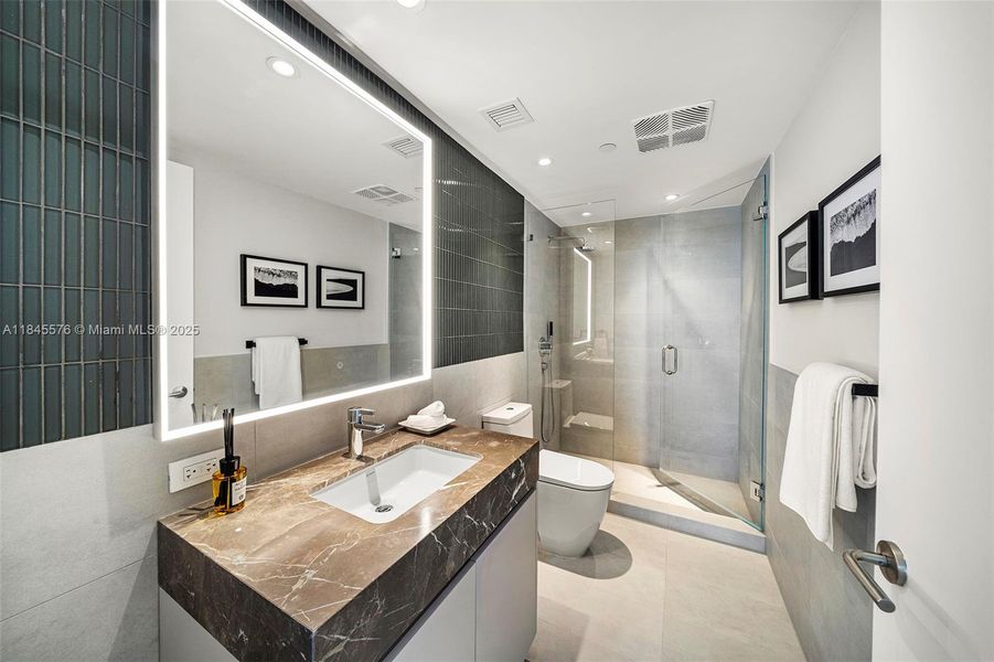 Furnished interior view inside a new home in Five Park, Miami Beach (Image 14). Furnished interior view inside a new home in Five Park, Miami Beach (Image 14).