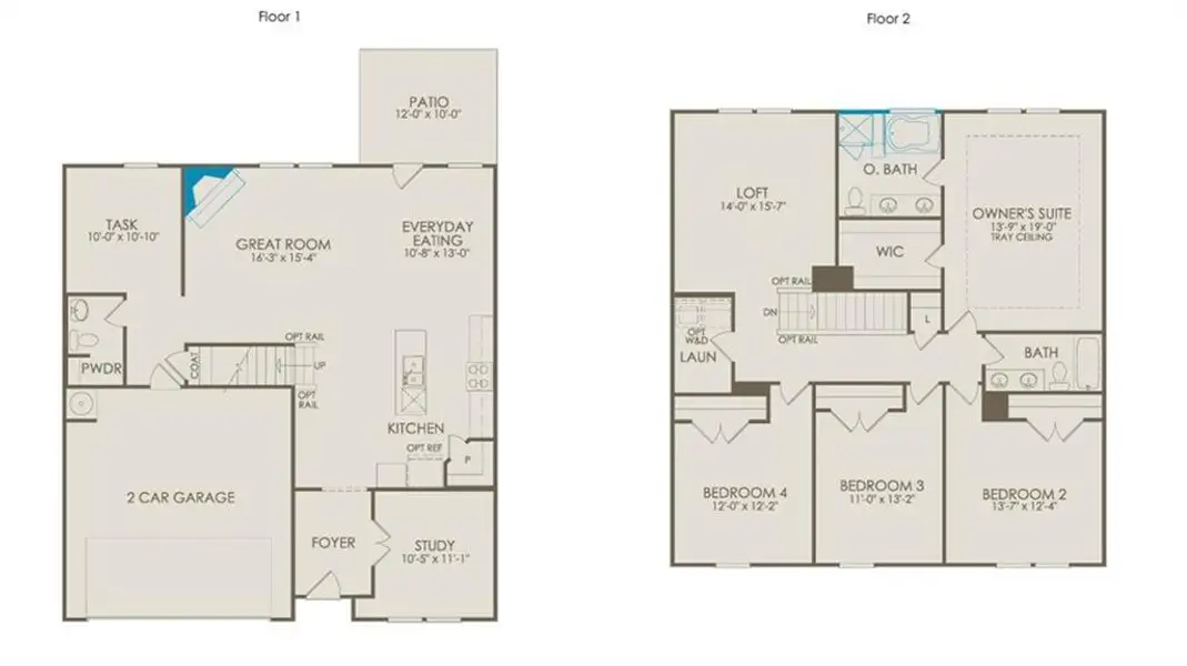 2D floor plan layout of this home in Anderson Point, McDonough, GA (Image 2). 2D floor plan layout of this home in Anderson Point, McDonough, GA (Image 2).