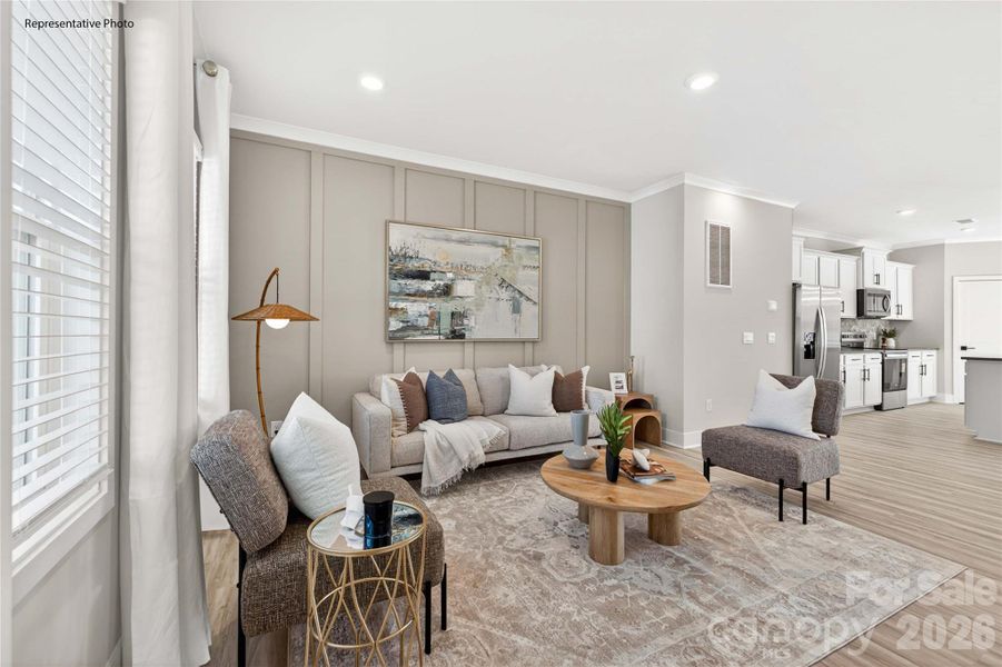 Furnished interior view inside a new home in The Townes at Lake Norman, Mooresville (Image 13).