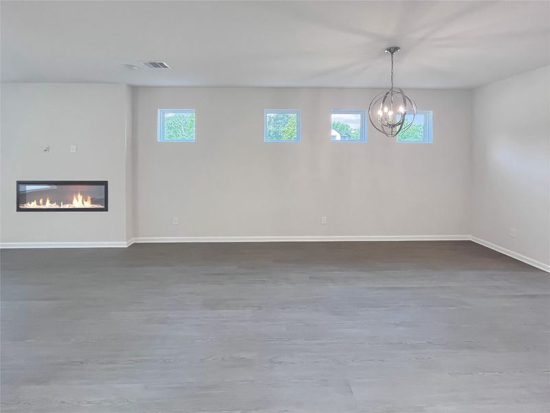The Robin II- Family Room, Linear Electric Fireplace not included. Sample image to be used for example only. The Robin II- Family Room, Linear Electric Fireplace not included. Sample image to be used for example only.