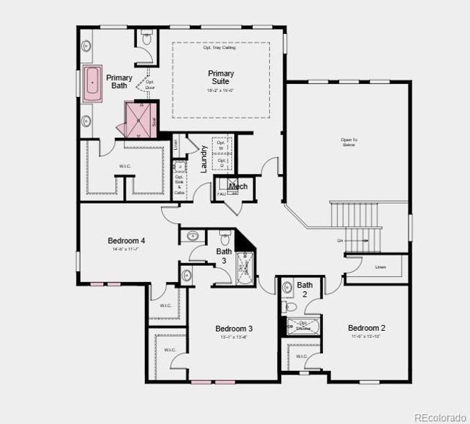 Structural options added include: Modern fireplace, sliding glass door at gathering room, double doors at playroom and study, 8' doors at second level, freestanding tub and shower at primary bath, shower in place of tub at upstairs secondary bath, covered patio, and full unfinished basement