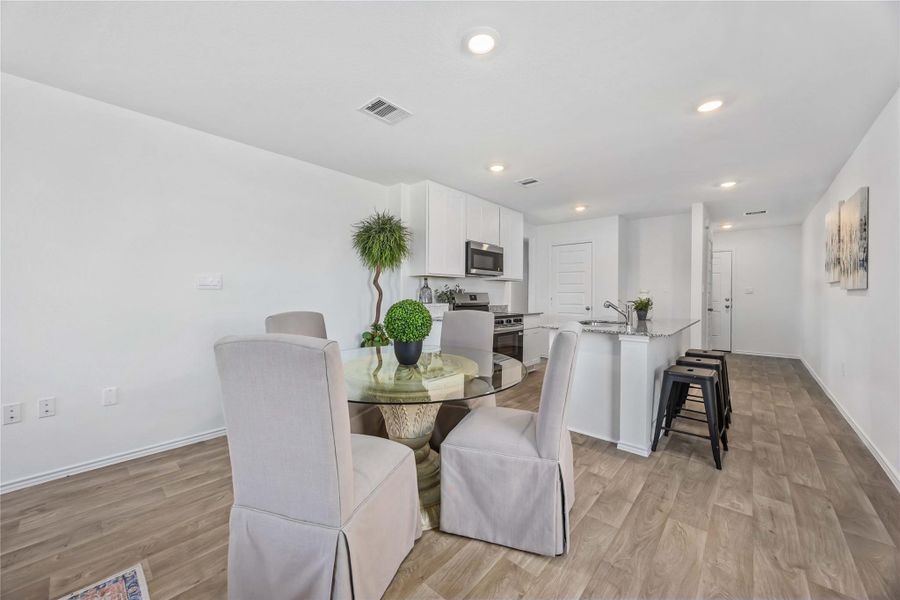 Furnished interior view inside a new home in Garver Heights, Houston (Image 2). Furnished interior view inside a new home in Garver Heights, Houston (Image 2).
