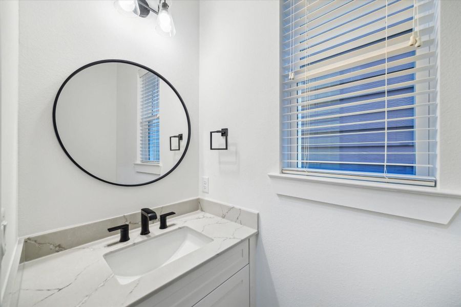 Furnished interior in a model home at The Heights Haus Collection in Houston (Image 13).