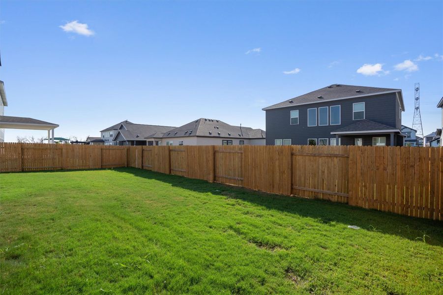 Exterior details and patio area of a home in Enclave at Cele, Pflugerville (Image 3). Exterior details and patio area of a home in Enclave at Cele, Pflugerville (Image 3).