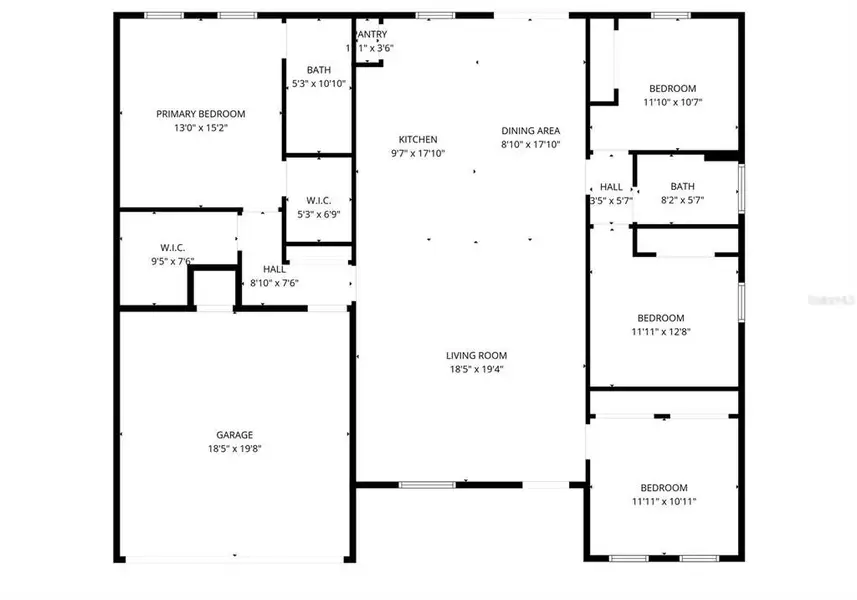 2D floor plan layout of this home in , Citrus Springs, FL (Image 4).