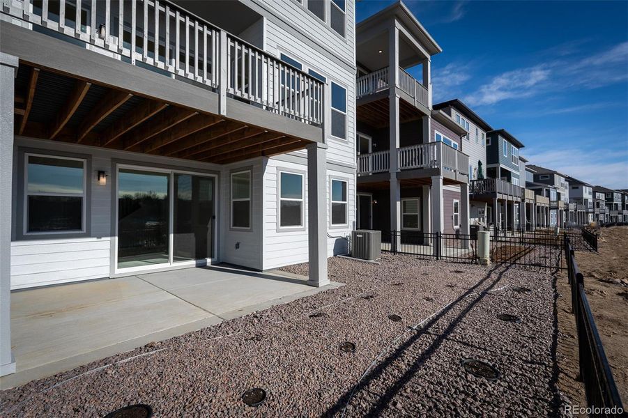 Exterior details and patio area of a home in Trailside at Cottonwood Creek, Colorado Springs (Image 3). Exterior details and patio area of a home in Trailside at Cottonwood Creek, Colorado Springs (Image 3).