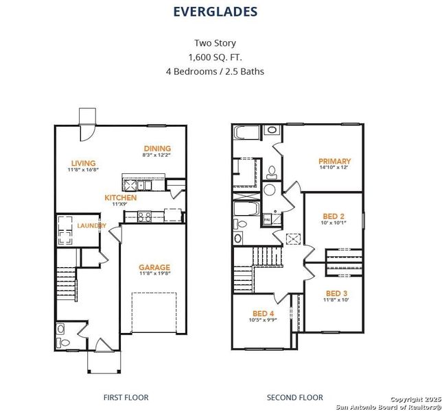 2D floor plan layout of this home in Las Colinas, Kenedy, TX (Image 2).