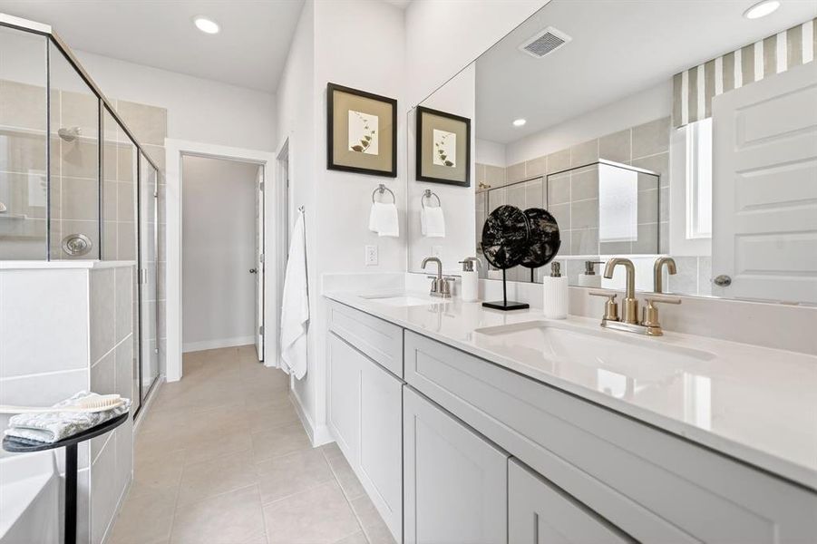 Furnished interior view inside a new home in Parks at Foster Crossing, Anna (Image 26).